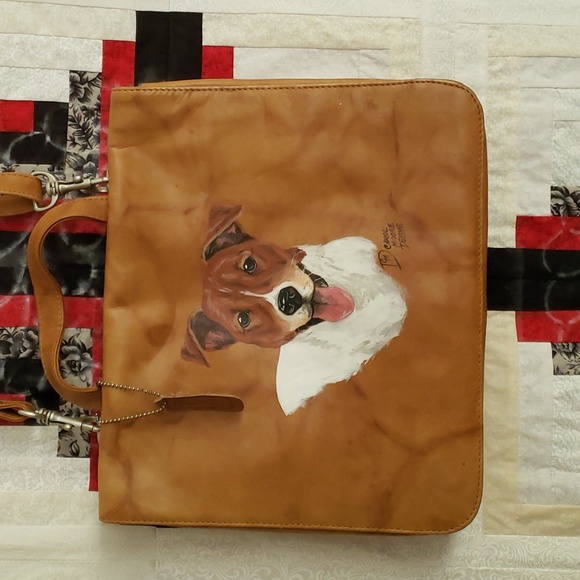Leather Handpainted Bag - Picture 1 of 3